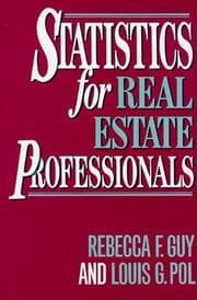 Tapa de Statistics for real estate professionals