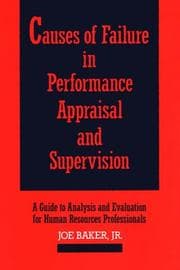 Tapa de Causes of failure in performance appraisal and supervision