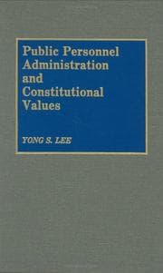Tapa de Public personnel administration and constitutional values