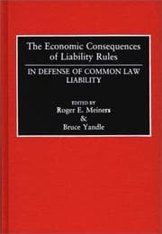 Tapa de The Economic consequences of liability rules