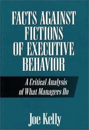 Tapa de Facts against fictions of executive behavior