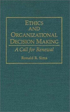 Tapa de Ethics and organizational decision making