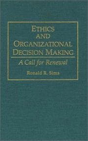 Tapa de Ethics and organizational decision making
