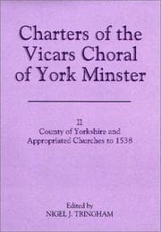 Tapa de Charters of the vicars choral of York Minster
