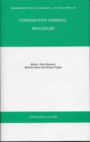 Tapa de Comparative criminal procedure