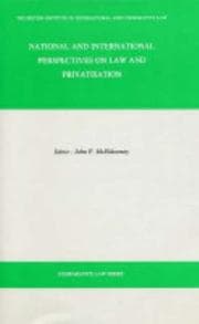 Tapa de National And International Perspectives on Law And Privatisation