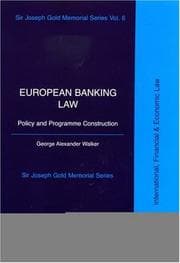 Tapa de European Banking Law