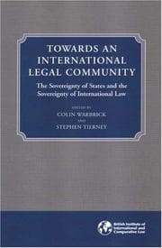 Tapa de Towards an 'international legal community'