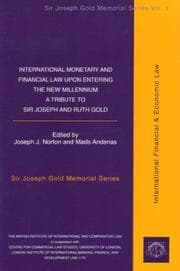 Tapa de International monetary and financial law upon entering the new millennium