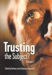 Tapa de Trusting the Subject? Volume 1