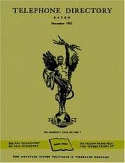 Tapa de Raton Telephone Directory 1952 (Bill Carroll's performance engineering handbooks, 111)
