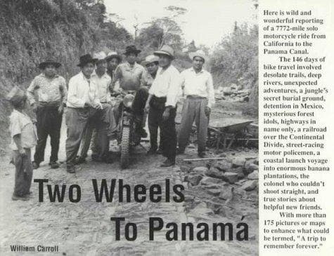 Tapa de Two wheels to Panamá