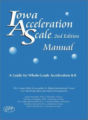 Tapa de Iowa Acceleration Scale, 2nd Edition, manual