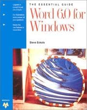 Tapa de The essential guide, Word 6.0 for Windows