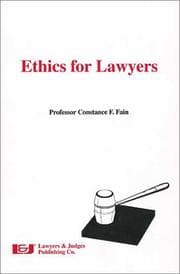 Tapa de Ethics for lawyers