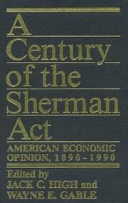 Tapa de A Century of the Sherman Act