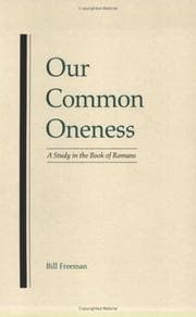Tapa de Our common oneness