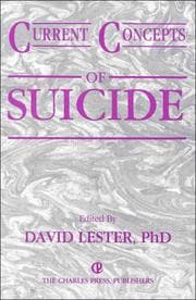 Tapa de Current concepts of suicide