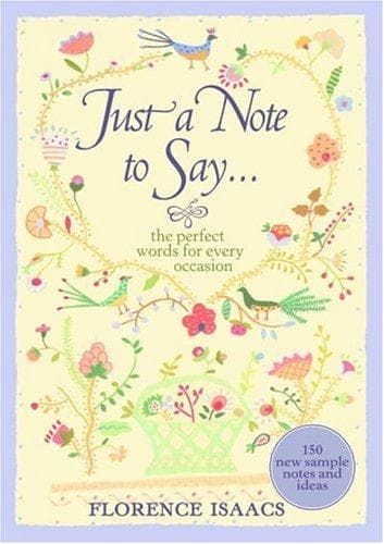 Tapa de Just a note to say--