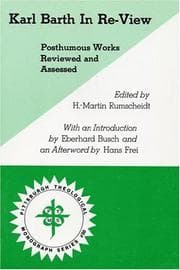 Tapa de Karl Barth in Re-View