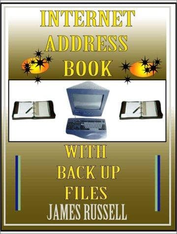 Tapa de Internet Address Book with Computer Back Up Files