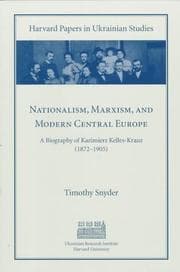 Tapa de Nationalism, Marxism, and modern Central Europe