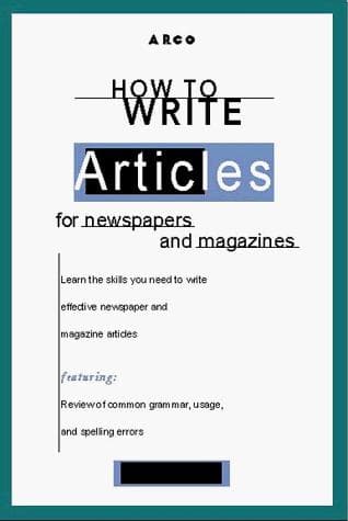 Tapa de How to write articles for newspapers and magazines