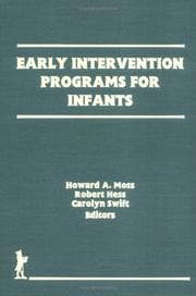 Tapa de Early intervention programs for infants