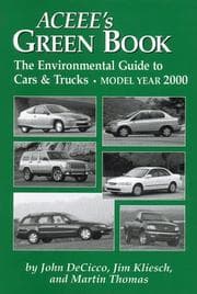 Tapa de Aceee's Green Book: The Environmental Guide to Cars and Trucks