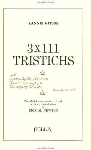 Tapa de 3 x 111 tristichs