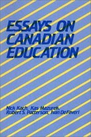 Tapa de Essays on Canadian education