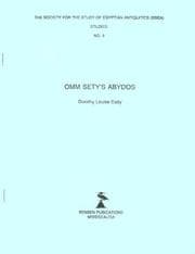 Tapa de Omm Sety's Abydos (Society for the Study of Egyptian Antiquities Publications)