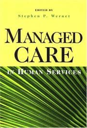 Tapa de Managed Care in Human Services