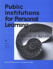 Tapa de Public Institutions for Personal Learning
