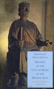 Tapa de History of the City of Rome in the Middle Ages, two part set