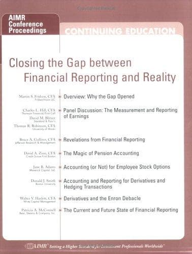 Tapa de Closing the Gap between Financial Reporting and Reality