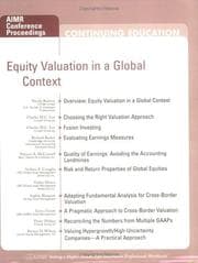 Tapa de Equity Valuation in a Global Context