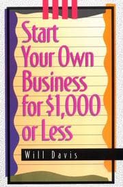 Tapa de Start your own business for $1,000 or less