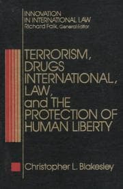Tapa de Terrorism, drugs, international law, and the protection of human liberty