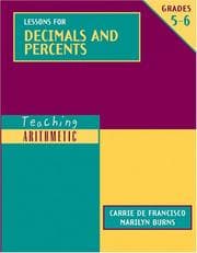 Tapa de Lessons for decimals and percents