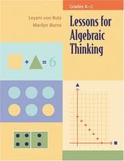 Tapa de Lessons for algebraic thinking