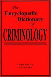 Tapa de The encyclopedic dictionary of criminology