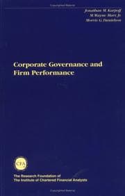 Tapa de Corporate governance and firm performance