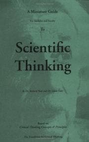 Tapa de A miniature guide for students and faculty to scientific thinking