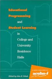 Tapa de Educational Programming and Student Learning in College and University Residence Halls