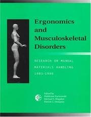 Tapa de Ergonomics and musculoskeletal disorders