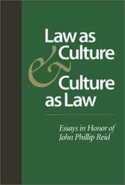 Tapa de Law as culture and culture as law