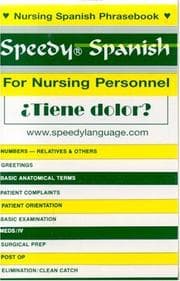 Tapa de Speedy Spanish for Nursing Personnel (Speedy Language Phrase Books)