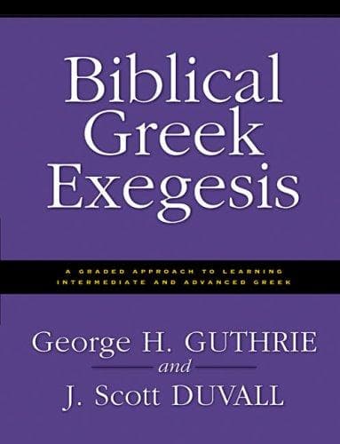 Tapa de Biblical Greek exegesis