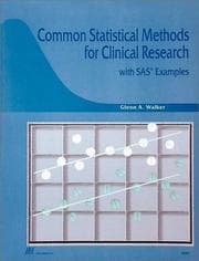 Tapa de Common statistical methods for clinical research with SAS examples